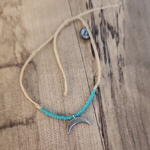Pura Vida Tan and Turquoise Crescent Bracelet